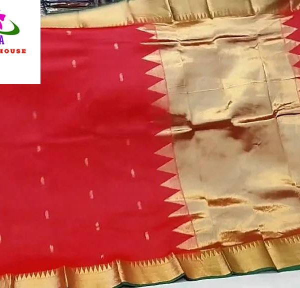 সিল্ক কাতান শাড়ি ব্লাউস পিসসহ