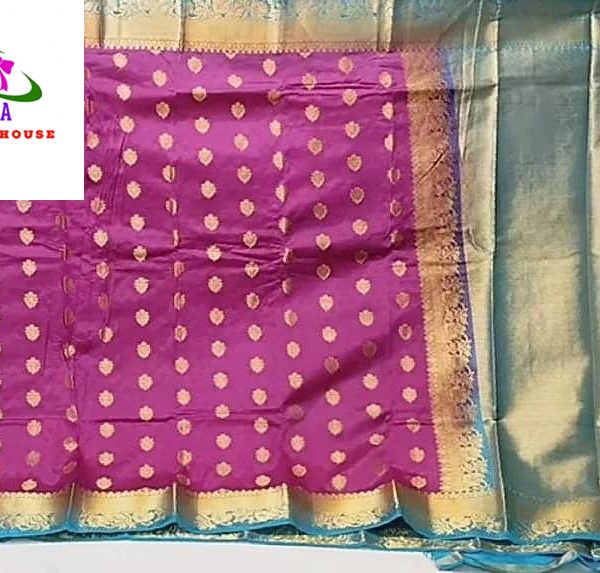 সিল্ক কাতান শাড়ি ব্লাউস পিসসহ