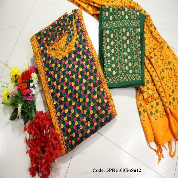 আড়ং স্টাইলের রেডি থ্রি পিস
