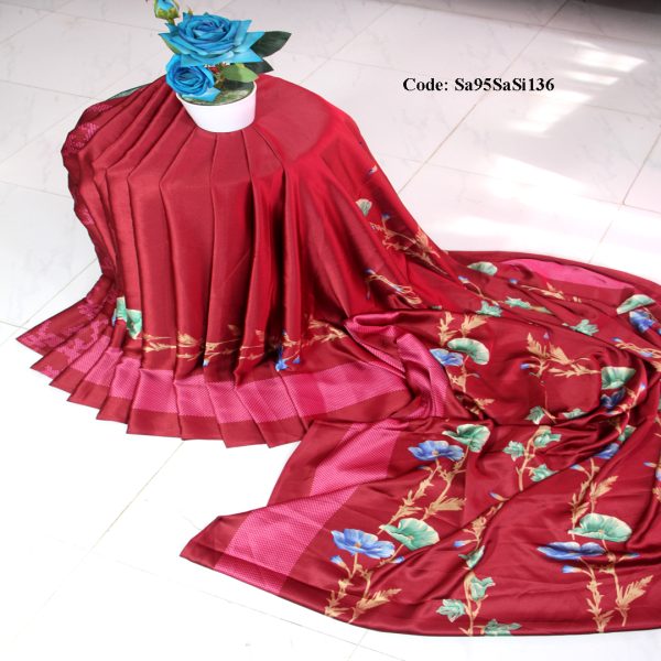 ইন্ডিয়ান সানজানা ব্রান্ডের সামু সিল্ক শাড়ি