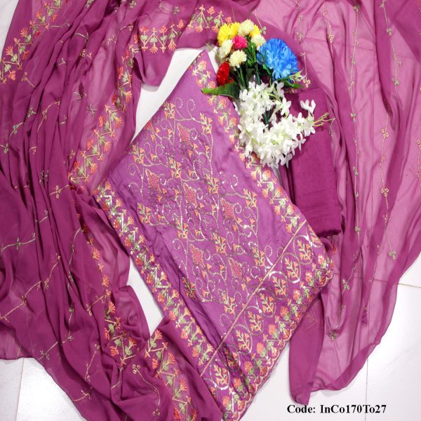ইন্ডিয়ান এসি কটন বুটিক থ্রি পিস